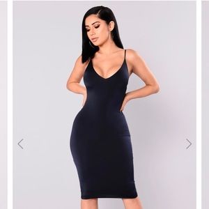 Dark blue fashion nova dress size s